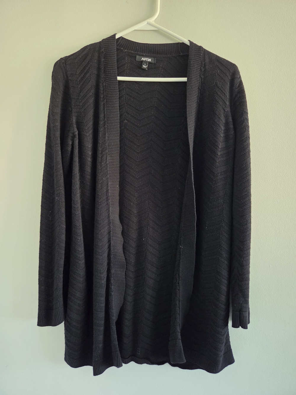 Apt. 9 Black Ribbed-Neck Knit Top